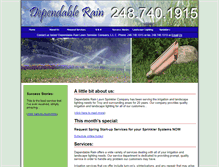Tablet Screenshot of dependable-rain.com